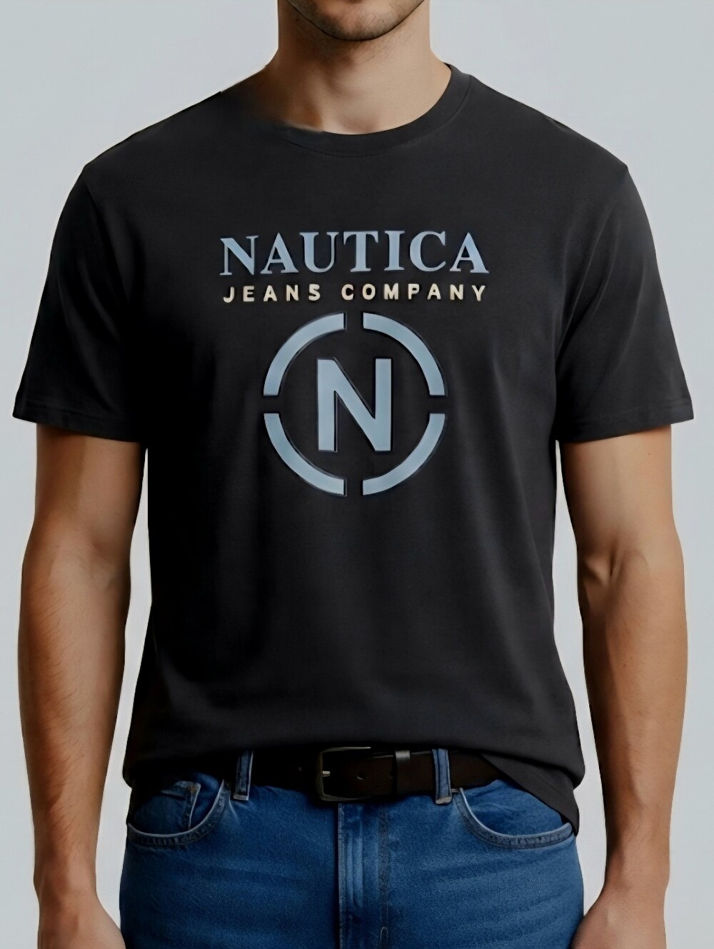 NWT Nautica Jeans Co Black Graphic T-Shirt Men XL